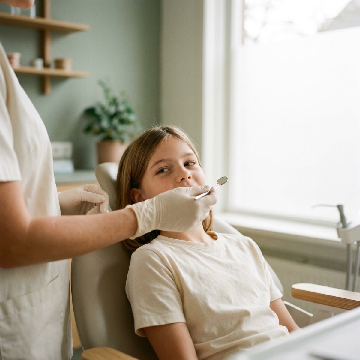 Orthodontist behandelt kind bij Orthodontiepraktijk De Helden Den Haag